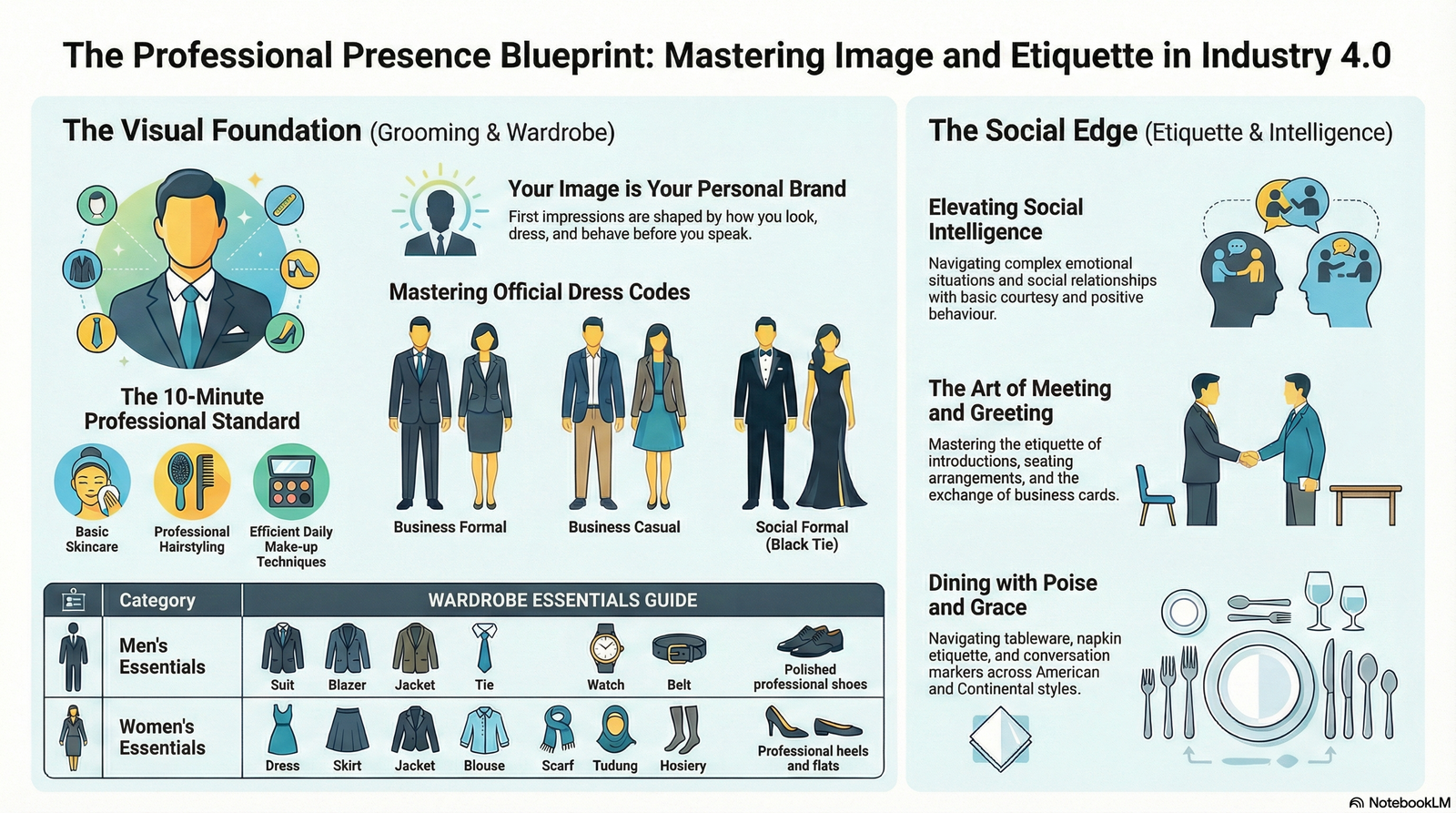 Professional Grooming & Business Etiquette: Dress Up and Work Well in Industry 4.0